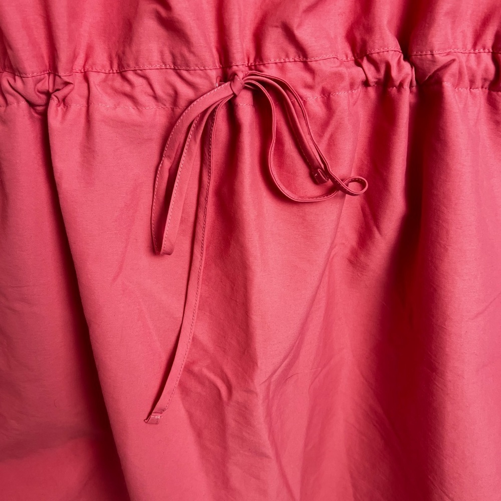 L.L. Bean Pink Nylon Blend UPF50 Pockets Drawstring Waist Cover Up Dress Sz L - Picture 5 of 8
